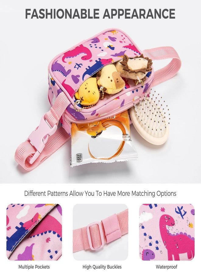 Choco Mocha Toddler Fanny Pack 2-4 Years Old Kids Fanny Pack Little Girls Fannys Packs Girls Belt Bag for Gift, Cat Pink - Image 4