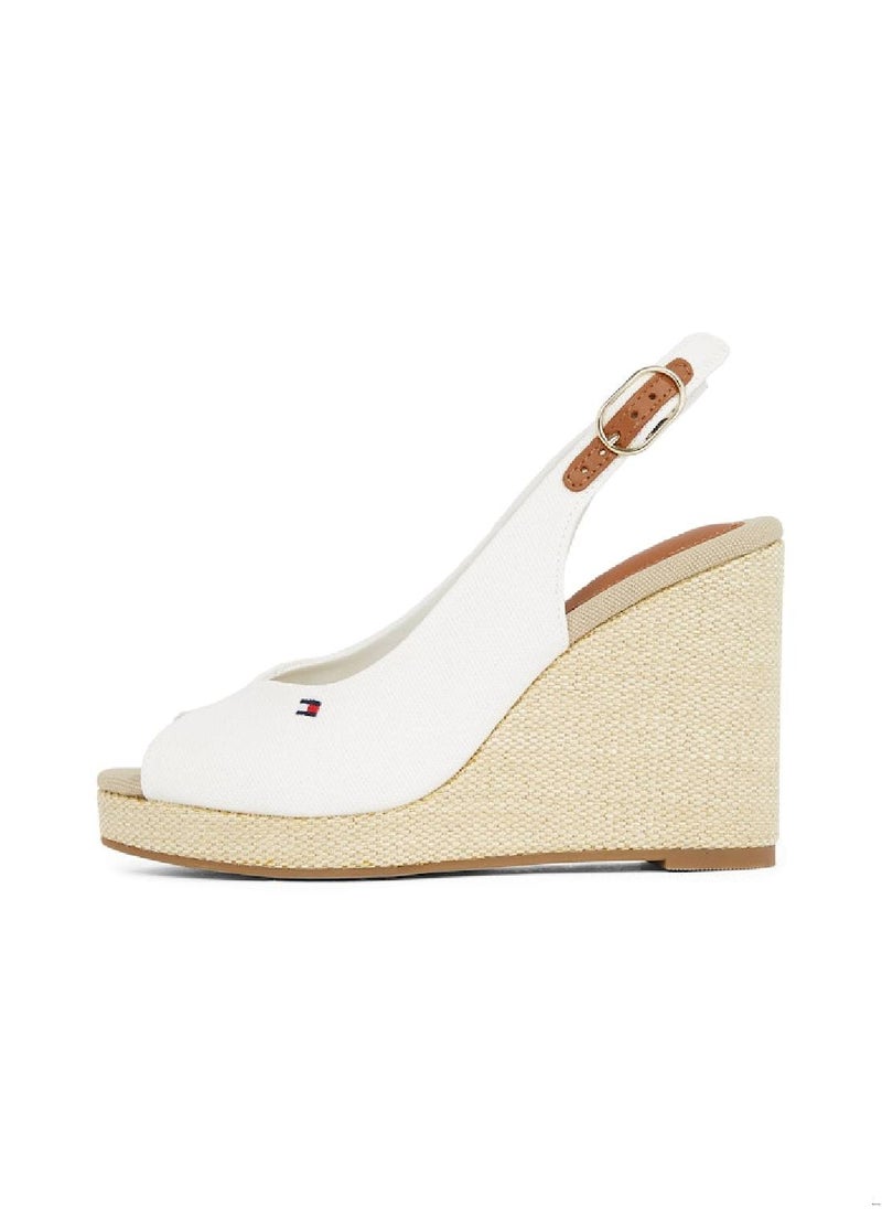 TOMMY HILFIGER - Women's High Wedge Espandrille - Cotton, White - Image 1
