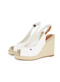 TOMMY HILFIGER Women's High Wedge Espandrille - Cotton, White  - Image 2