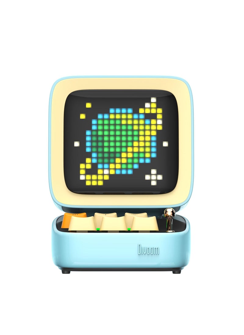 Divoom Ditoo Pro Bluetooth Mini Speaker App controlled Front Screen Blue  - Image 1