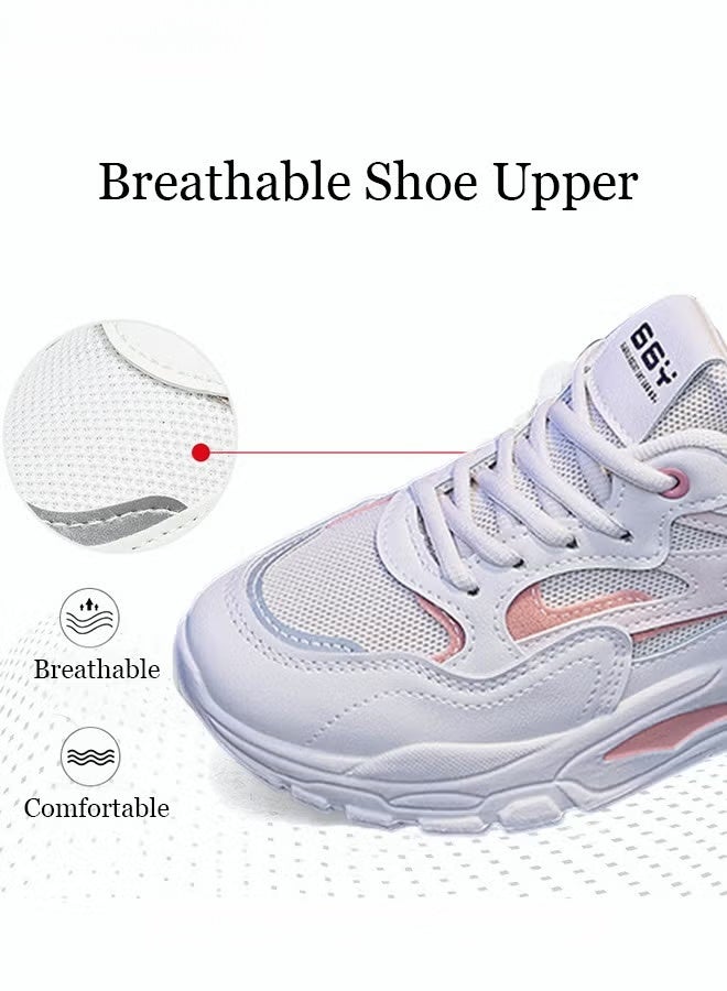 Women Stylish Chunky Sneakers, Lace up Non Slip Platform Shoes, Versatile Low Top Sneakers, Casual Comfy Sports Shoes for Ladies, Suitable for Daily Wear and Outdoor Activities - Image 4