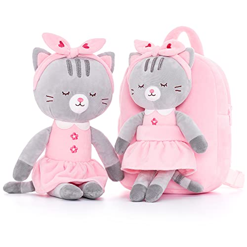 Lazada حقيبة ظهر للأطفال على شكل قطة من لازادا مع لعبة قطة قابلة للفصل 10 بوصة - Image 4