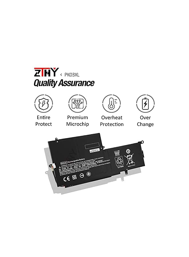 ZTHY 56Wh Pk03Xl Laptop Battery For Hp Spectre X360 13-4101Dx 13-4102Dx 13-4103Dx 13-4105Dx 13-4100Dx 13-4110Dx 13-4001Dx 13-4002Dx 13-4005Dx 13-4116Dx 13-4197Dx 13-4125Nr 13-4195Nr Hstnn-Db6S - Image 3