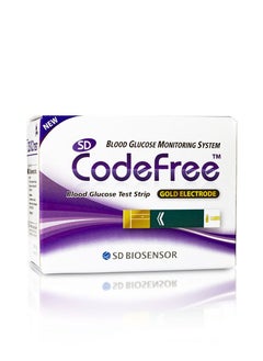 SD BIOSENSOR SD CodeFree Blood Glucose Gold Electrode 25x2 Test Strips  - Image 1