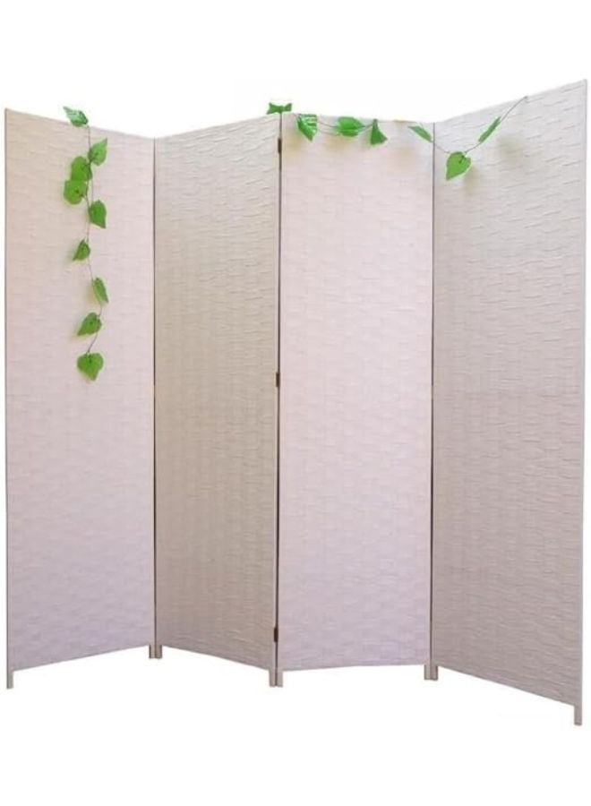 Harmony Home Harmony Home 4-Panel Room Divider, 180 x 180 cm, Folding Privacy Screen Partition, Portable Freestanding Rattan Divider for Bedroom, Office & Living Room (A12)  - Image 3