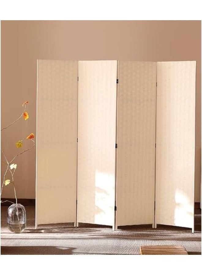 Harmony Home Harmony Home 4-Panel Room Divider, 180 x 180 cm, Folding Privacy Screen Partition, Portable Freestanding Rattan Divider for Bedroom, Office & Living Room (A12)  - Image 5