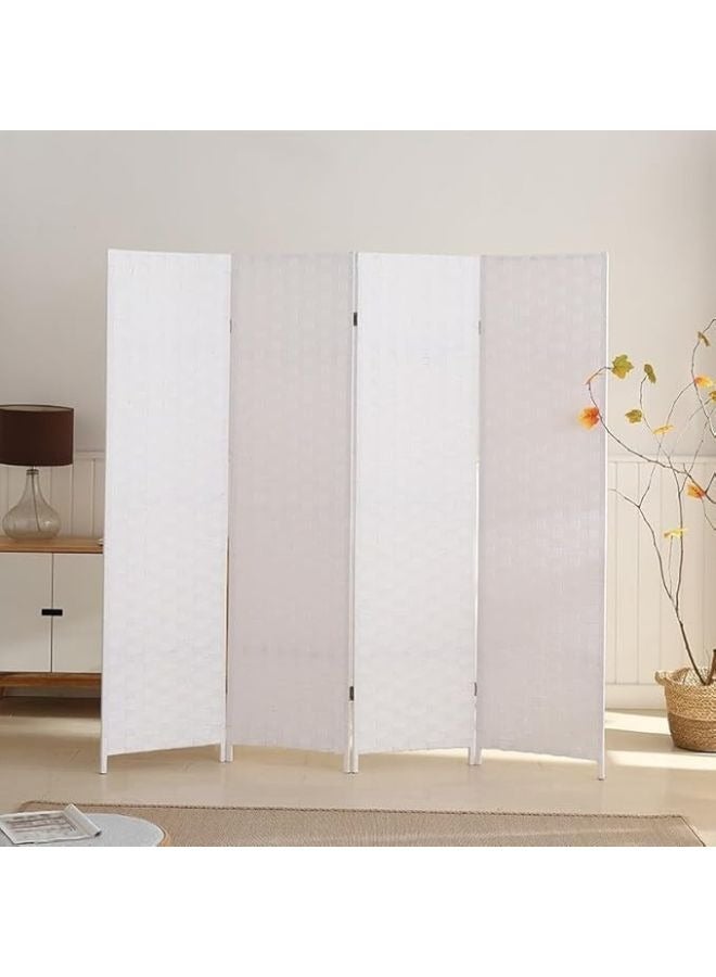 Harmony Home Harmony Home 4-Panel Room Divider, 180 x 180 cm, Folding Privacy Screen Partition, Portable Freestanding Rattan Divider for Bedroom, Office & Living Room (A12)  - Image 4