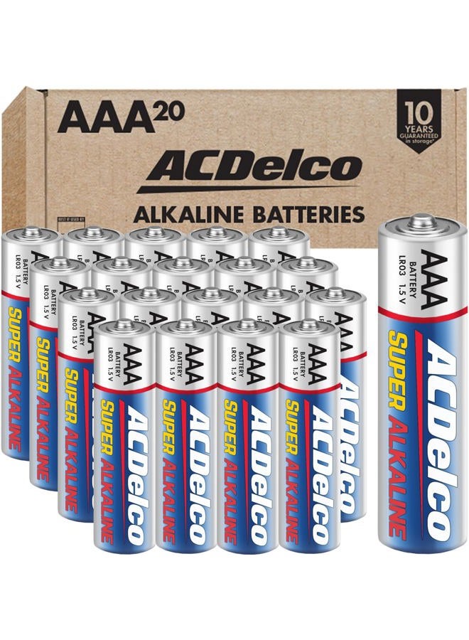 PowerMax ACDelco 20-Count Triple AAA Batteries, Maximum Power Super Alkaline Battery, 10-Year Shelf Life, Reclosable Packaging - Image 1