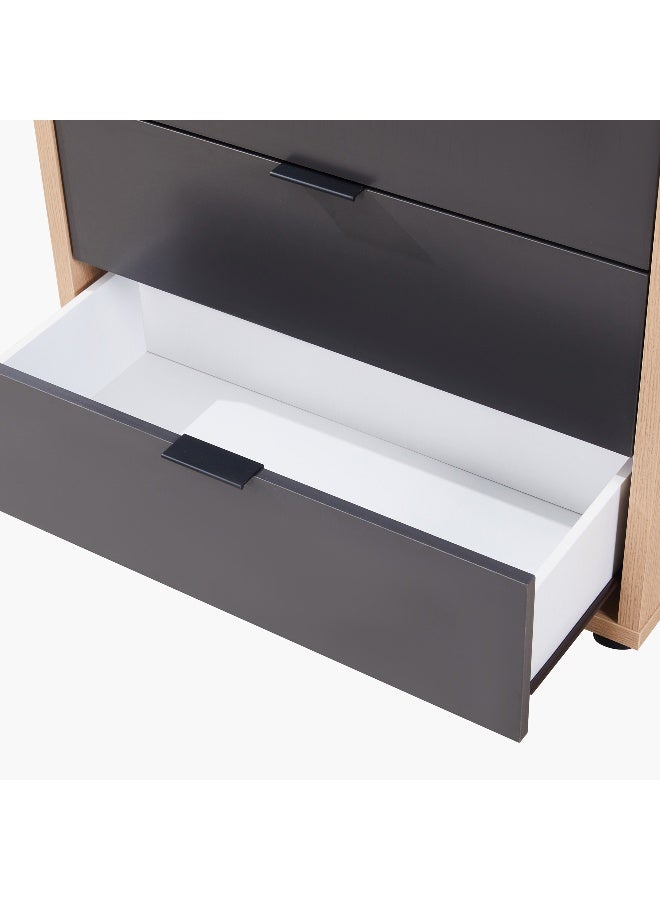 Home Box Orion Chest of 4 Drawers - Oak and Grey - Image 3