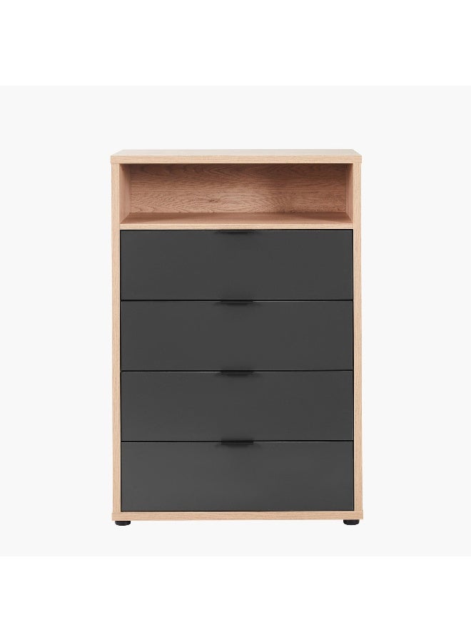 Home Box Orion Chest of 4 Drawers - Oak and Grey - Image 4