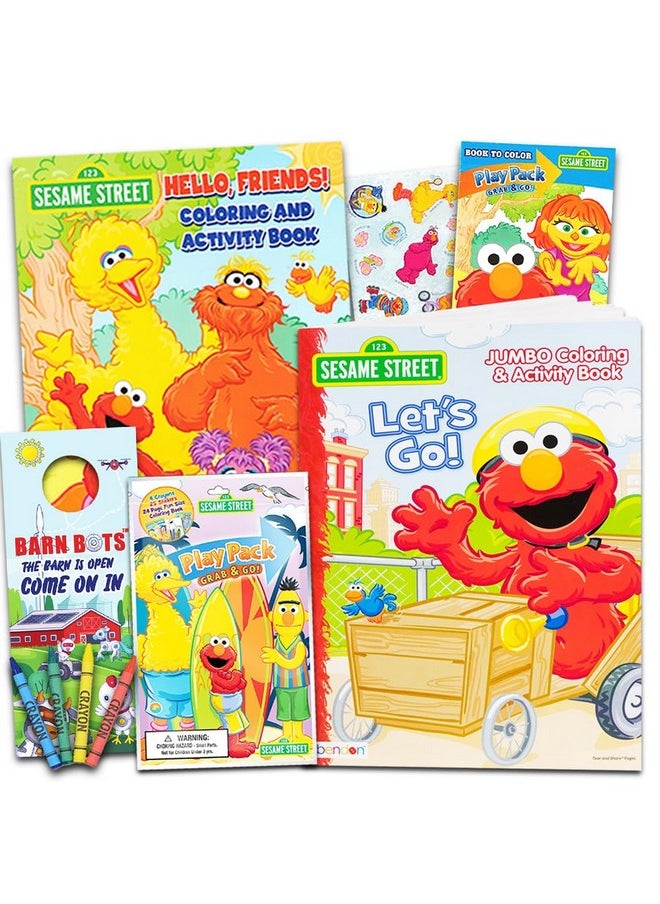 Sesame Street - Ready Set Color Coloring And Activity Book With 30 Stickers 144 Pages - Image 1