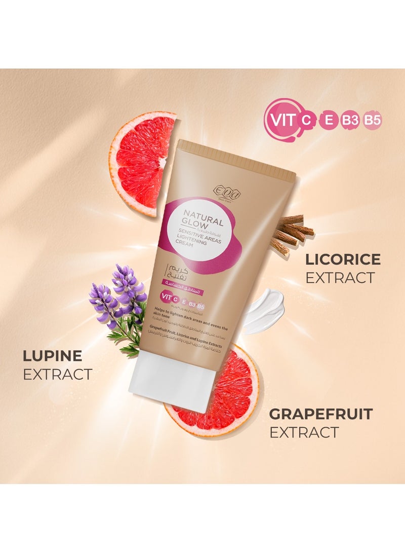 Eva Skin Care Natural Glow Lightening Cream For Sensitive Areas - Image 4