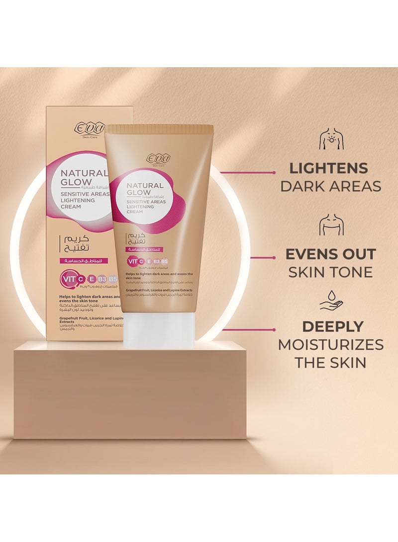 Eva Skin Care Natural Glow Lightening Cream For Sensitive Areas - Image 3