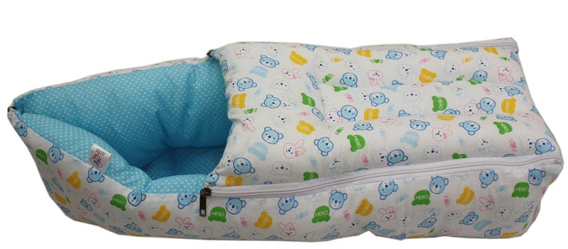 Amardeep Blue Color Baby Sleeping Bag Cum Baby Carry Bag 64 * 41 cms - Image 2