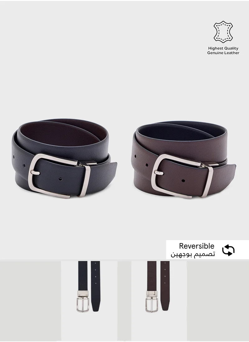 Robert Wood Genuine Leather 35Mm Reversible And Resizable Formal Belt