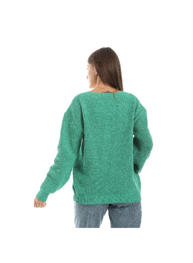 Caesar Women's short wool cardigan with flowers and buttons on the front - Image 4