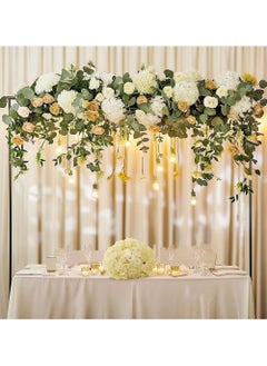 VUCATIN Metal Arch Backdrop Stand with Clamps Adjustable Over The Table Rod Stand Metal Table Arch for Wedding Birthday Party Anniversary Decoration Supplies (Black)  - Image 5