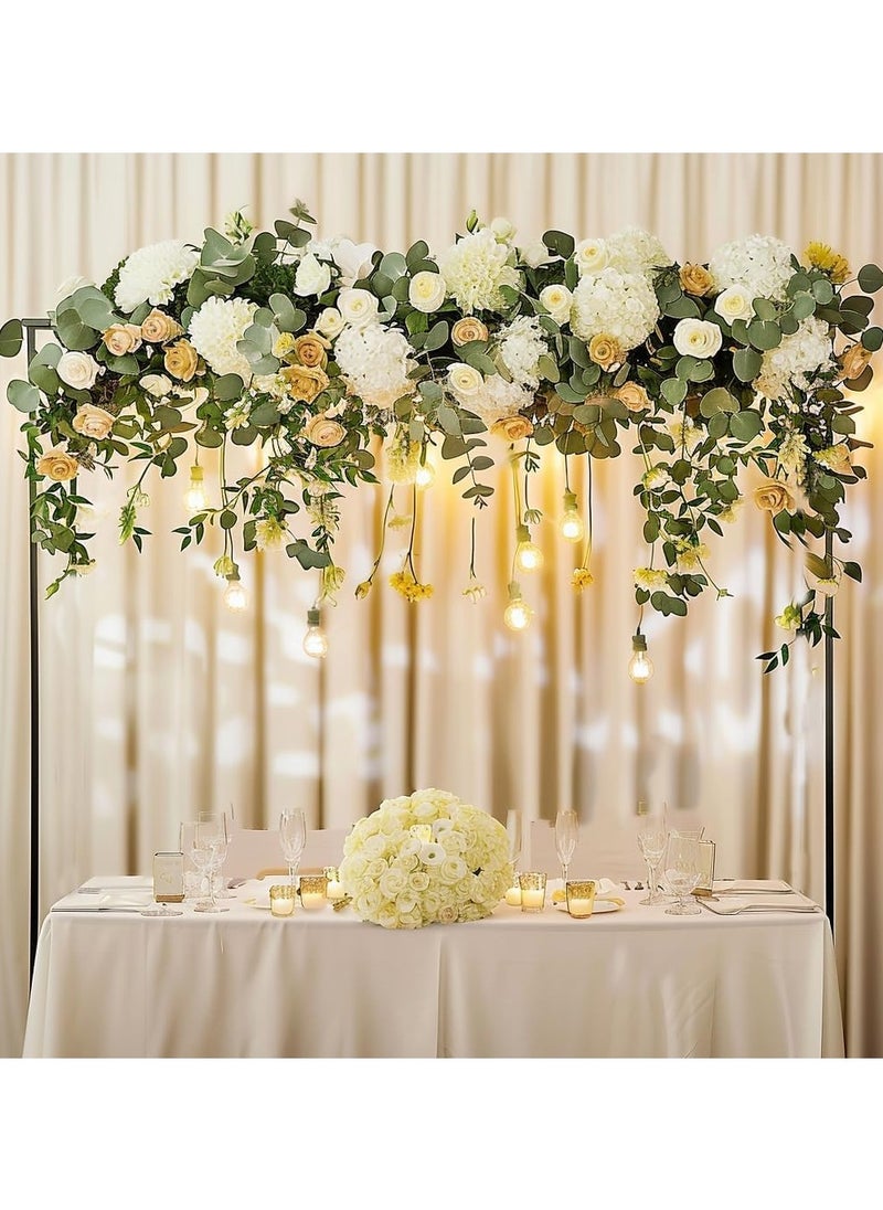 VUCATIN Metal Arch Backdrop Stand with Clamps Adjustable Over The Table Rod Stand Metal Table Arch for Wedding Birthday Party Anniversary Decoration Supplies (Black)  - Image 5