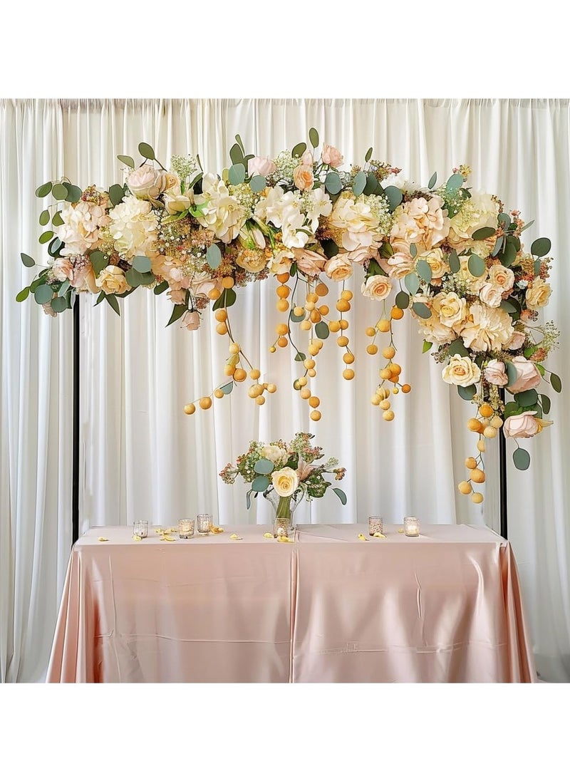VUCATIN Metal Arch Backdrop Stand with Clamps Adjustable Over The Table Rod Stand Metal Table Arch for Wedding Birthday Party Anniversary Decoration Supplies (Black)  - Image 2