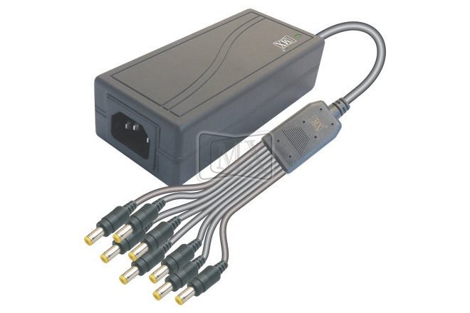 محول طاقة مكتبي 12V 6A - صندوق طاقة CCTV بثماني قنوات، يحول 220V AC إلى 12V DC لكاميرات الأمان