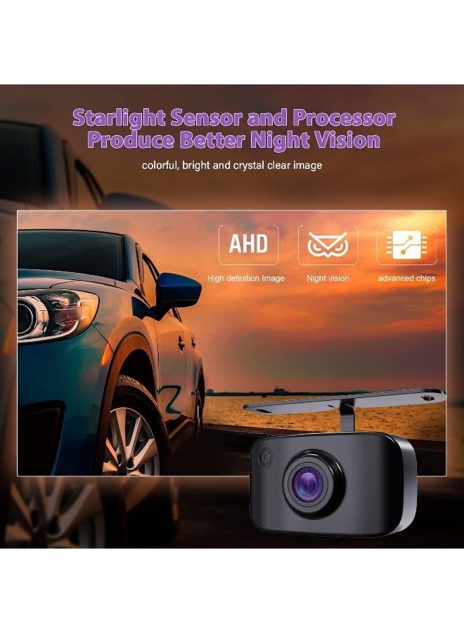 eRapta Reverse Camera 3.0 License Plate Backup Camera HD 149° Wide Rear View IP69K Waterproof IR Night Vision Easy Mount DIY Grid for Cars Trucks Pickups SUV RV Van Jeep - Image 5