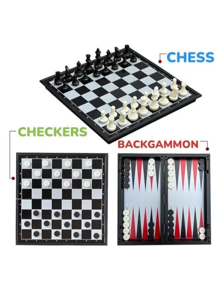 Magnetic Box Game Set of Chess, Checkers and Backgammon 3 in 1 Foldable and Portable 25cm Ideal for Travel Intense Value, Strategy - pzsku/Z08D8B246E7CF7DBE2B84Z/45/_/1735503240/e9892b2f-1e9b-4006-b188-0f4e7be7117e