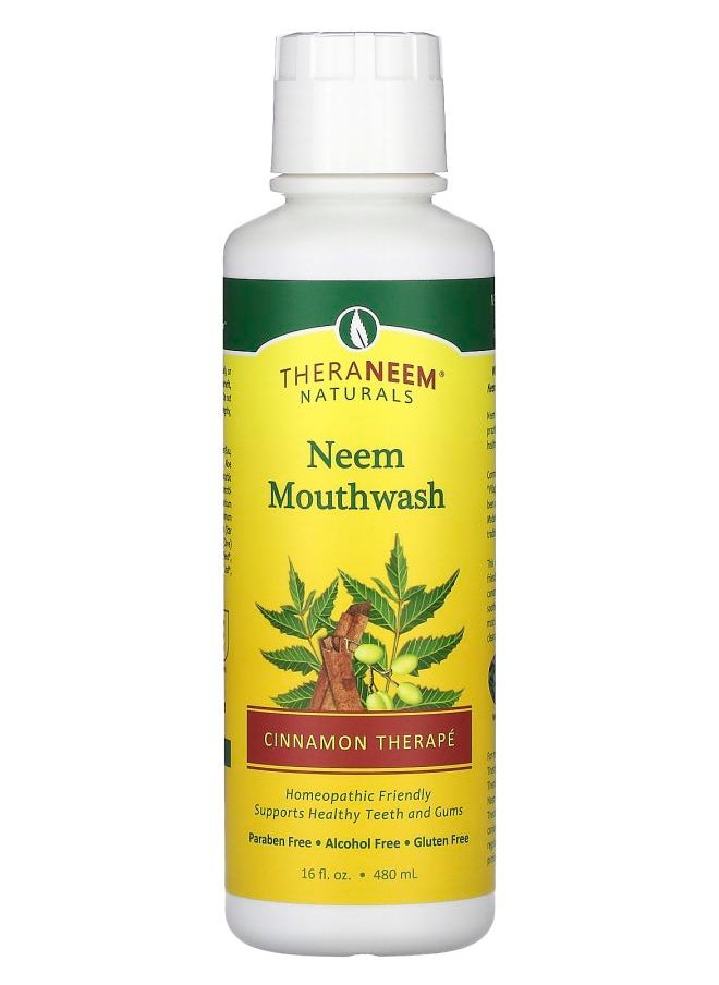 ORGANIX SOUTH Neem Mouthwash Cinnamon Therapé 16 fl oz (480 ml) 