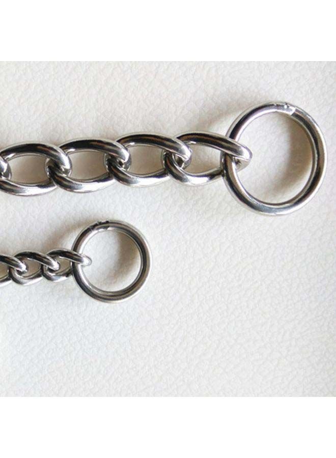 NIBEMINENT Adjustable Chain Dog Collar Silver 15x15x1cm - Image 3