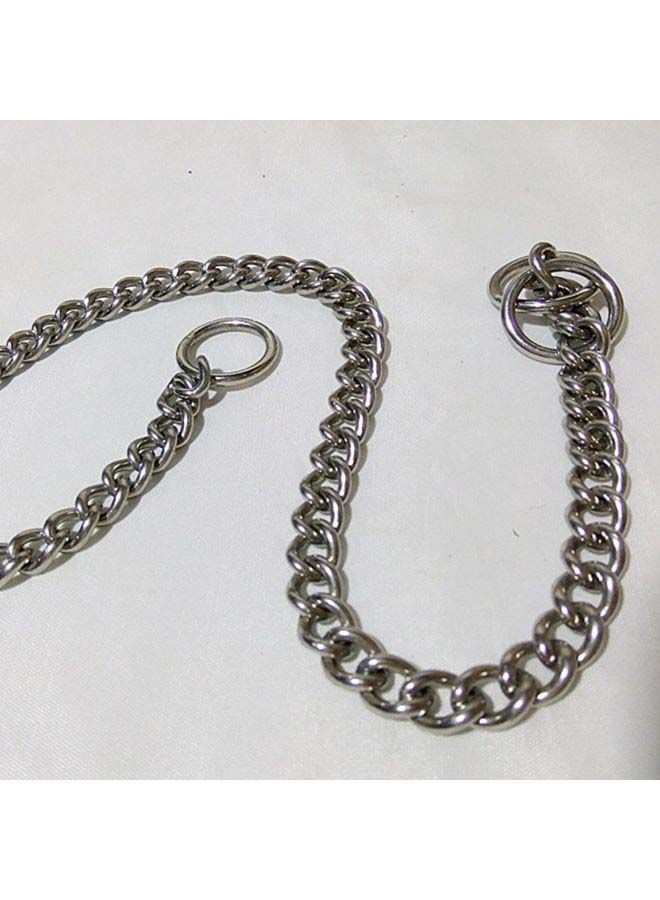 NIBEMINENT Adjustable Chain Dog Collar Silver 15x15x1cm - Image 2