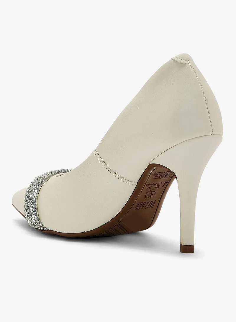 VIZZANO Off White High Heels Shoes for Women – Elegant Ladies Pumps for Office & Formal Wear for Women | Best Price UAE