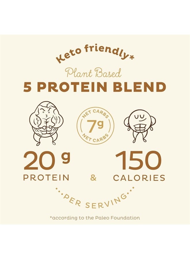 KOS مسحوق بروتين نباتي، فانيليا عضوي من وزارة الزراعة الأمريكية - مزيج بروتين البازلاء منخفض الكربوهيدرات، غذاء نباتي غني بالفيتامينات والمعادن - كيتو، خالي من الصويا والألبان - بديل للوجبات للنساء والرجال - 10 حصص - Image 3