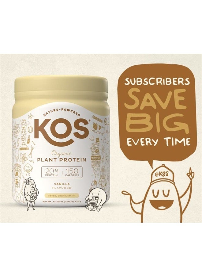 KOS مسحوق بروتين نباتي، فانيليا عضوي من وزارة الزراعة الأمريكية - مزيج بروتين البازلاء منخفض الكربوهيدرات، غذاء نباتي غني بالفيتامينات والمعادن - كيتو، خالي من الصويا والألبان - بديل للوجبات للنساء والرجال - 10 حصص - Image 4