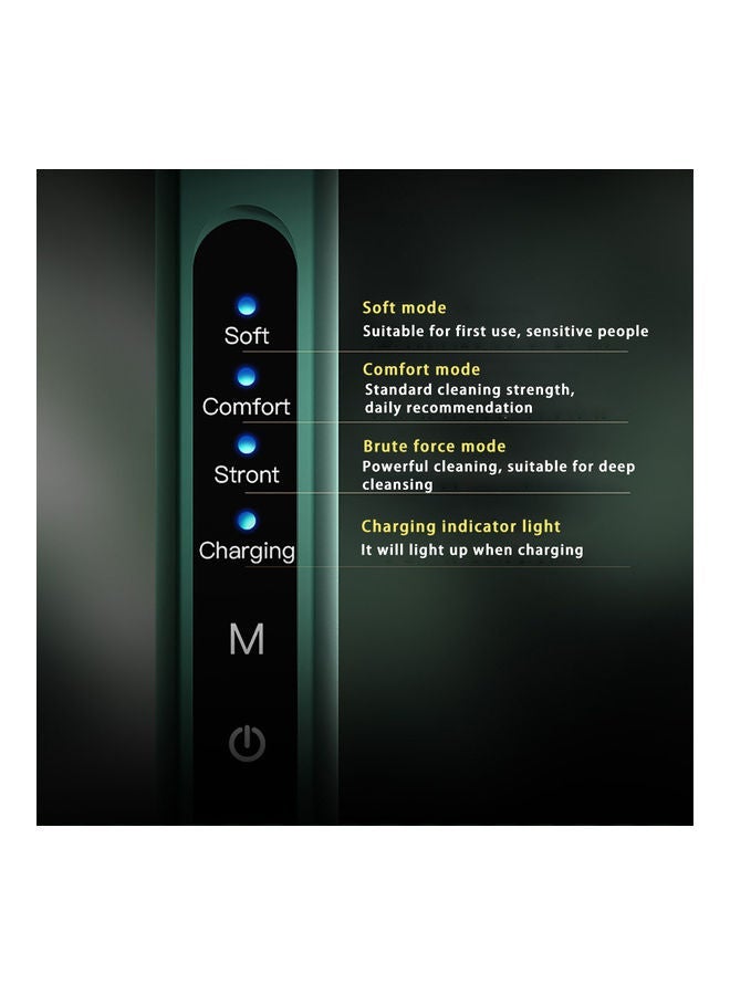 NIBEMINENT Waterproof Electric Tooth Cleaner Green/Black - Image 3