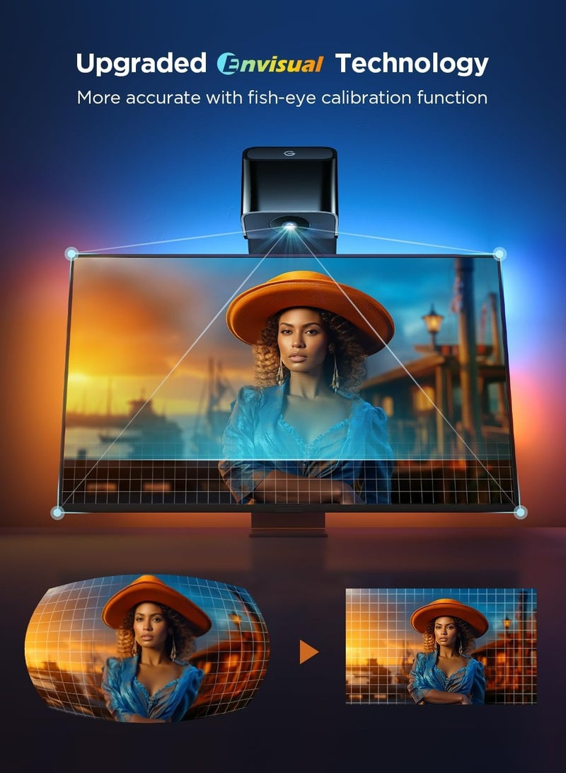 جوفي إضاءة خلفية للتلفزيون Govee Back Light 3 Lite لأجهزة تلفزيون مقاس 55-65 بوصة مع وظيفة تصحيح عين السمكة والتحكم الصوتي والتطبيق مقاس 55-65 بوصة مع وظيفة تصحيح عين السمكة مع التحكم عبر الصوت والتطبيق - Image 2