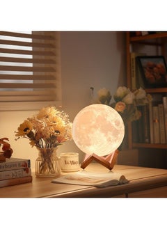 Yoawllty Moon Lamp with 16 Colors and 148 Combination Modes, 3D Moon LED Night Light Lamp Gift for Kids, Girls, Bedroom, Home Decor with Remote Control and Wood Stand  - Image 3