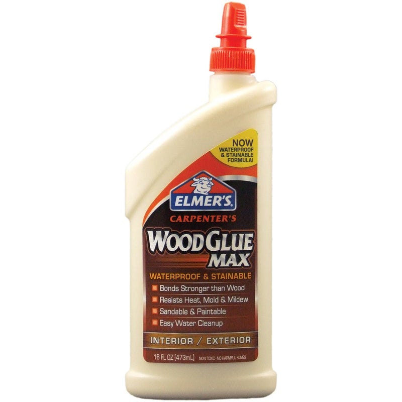Elmer's E7310 Carpenter's Wood Glue Max Interior and Exterior, 16 Ounces, 16 Fl Oz - Image 1
