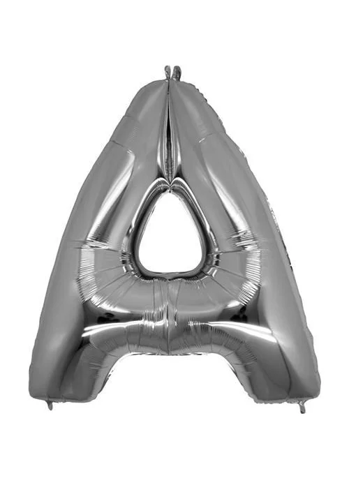 No-Name Letter A Foil Balloon Silver