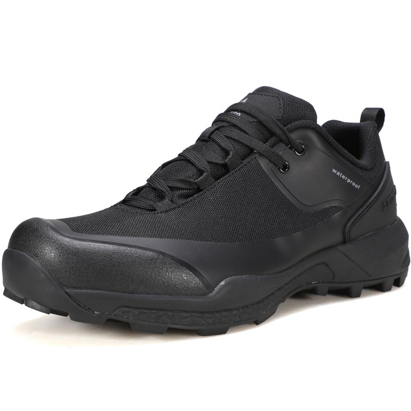 HUMTTO Men's All-Purpose Waterproof Hiking Shoes â€“ Lightweight & Breathable Non-Slip Trekking Trail Shoes 10.5 Black - Image 1