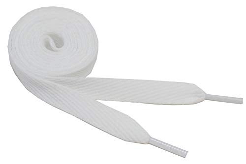 BCB Wear Skateboard Style Flat Shoelaces 1/2" Wide For All Shoes - 45" and 54" Lengths (White-54) - Image 2