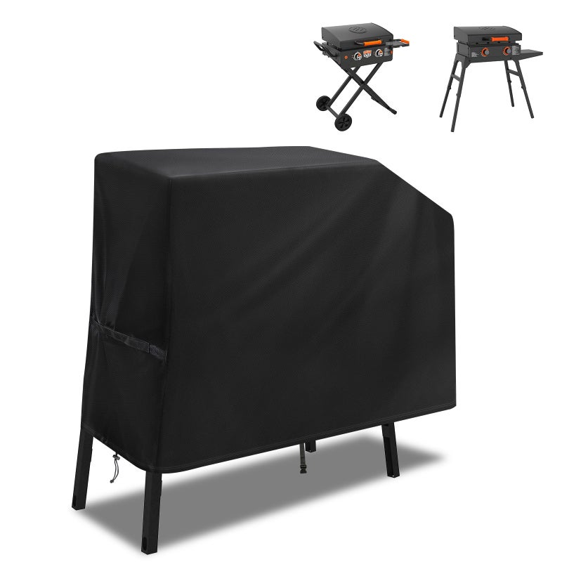 bruwaa Griddle Grill Cover for Blackstone 22 inch and 17 inch with Hood and Stand, Waterproof Grill Cover, 600D Oxford Cloth - Image 1