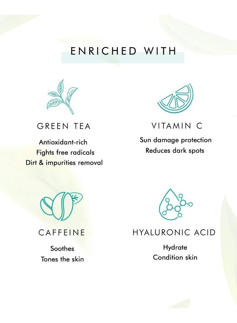 MCaffeine Vitamin C Face Wash for Women with Green Tea & Hyaluronic Acid | Oil Control Face Wash for Oily Skin, Normal Skin & Dry Skin | Natural Detoxifying Face Wash - Rich in Antioxidants | 100ml  - Image 2