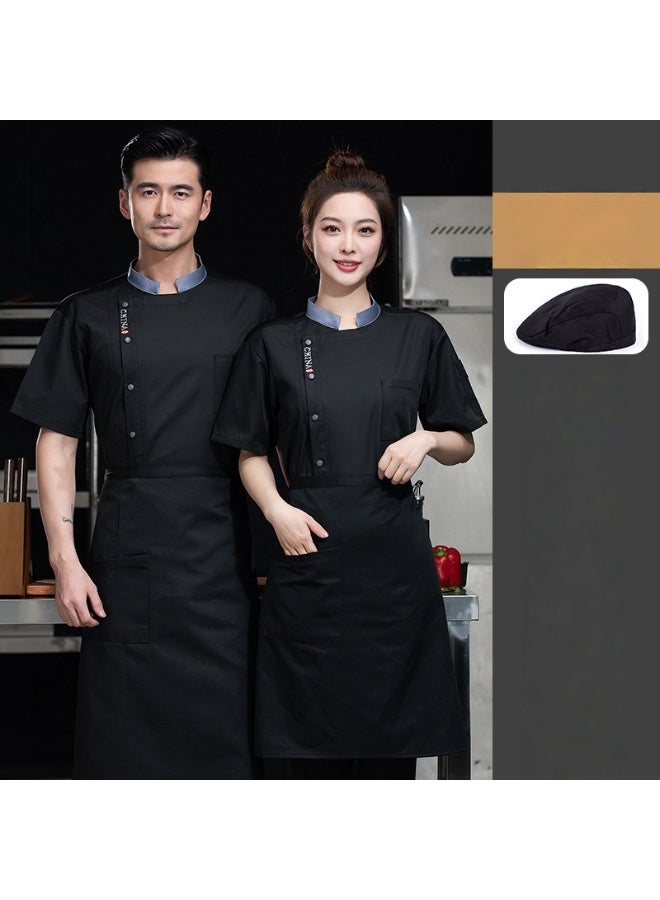 KUYING New Chef Workwear Top+Apron+Hat Set - Image 1