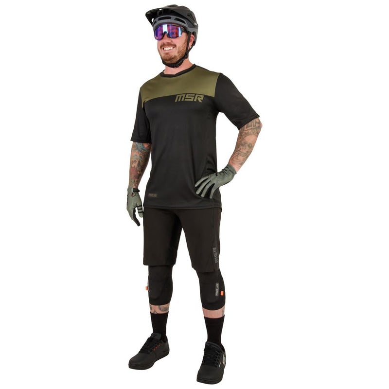 MSR Rush Mountain Bike MTB Short Sleeve Riding Jersey Small Olive - Image 2