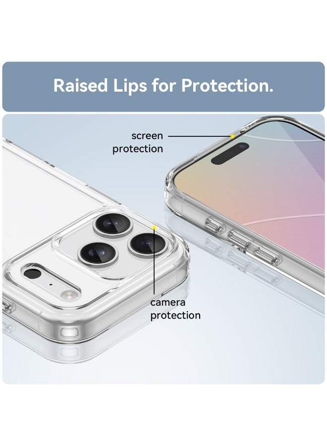 بورتوني جراب iPhone 17 Pro Max شفاف، نحيف مقاوم للخدش ومضاد للسقوط، جراب iPhone 17 Pro Max واقي مقاوم للصدمات لهاتف iPhone 17 Pro Max مقاس 6.9 بوصة - Image 4