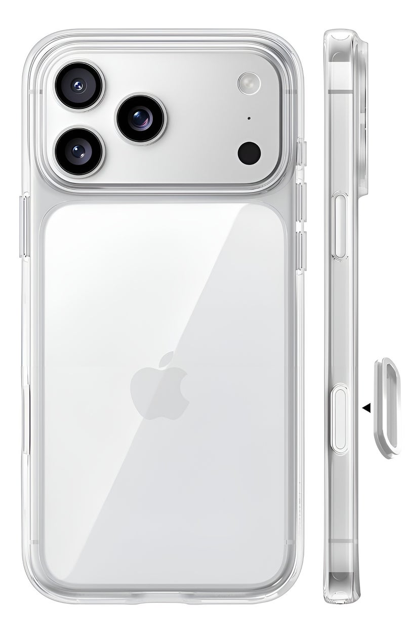 بورتوني جراب iPhone 17 Pro Max شفاف، نحيف مقاوم للخدش ومضاد للسقوط، جراب iPhone 17 Pro Max واقي مقاوم للصدمات لهاتف iPhone 17 Pro Max مقاس 6.9 بوصة - Image 1