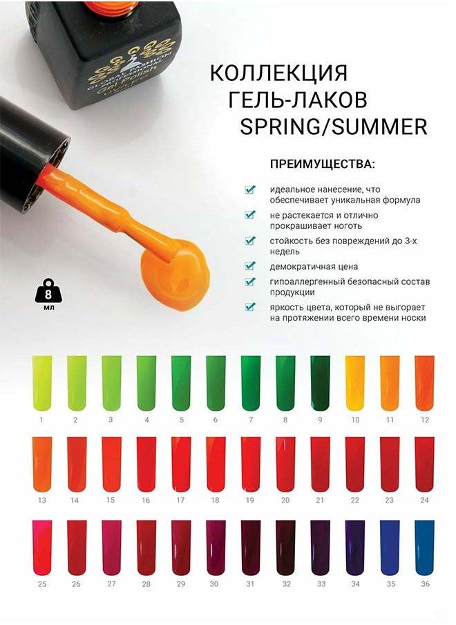 GLOBAL FASHION Gel Polish Summer/Spring 8Ml, 32  - Image 2