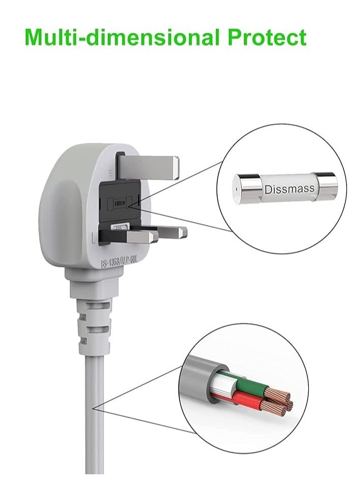 مقبس طاقة كهربائي متعدد الوظائف 3 متر 2500 واط 3 قابس، 2 قطعة USB، 1 PD شاحن سريع - pzsku/Z08D999C5AF5422768BB3Z/45/_/1728403734/35c6469b-ae0c-4615-83b5-58ade2c6207d