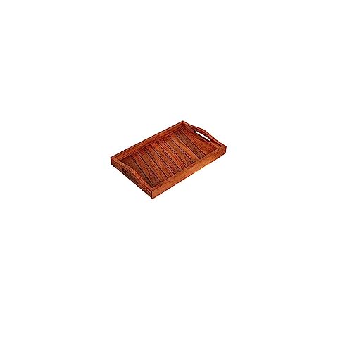 Zyntix Wooden Tray for Kitchen Organizer - Elegant Serving Solution in Wooden Tray, Multi-Functional Design for Tea, Snacks and More, Ideal for Dining, Living Room, and Countertop Display - Image 3