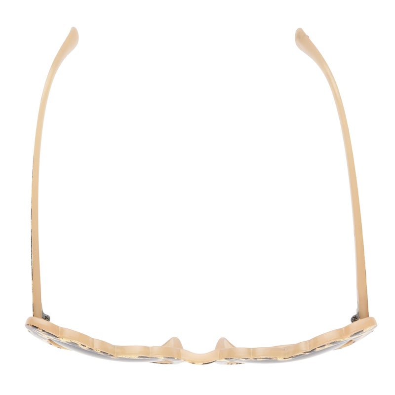 Betsey Johnson Women's Queen of Hearts Sunglasses Heartshape, Beige/Brown Leopard, 53mm - Image 5