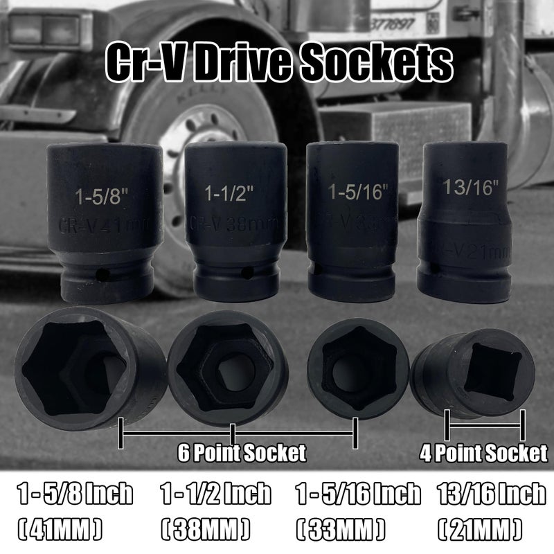 KJE Heavy Duty Torque Multiplier Wrench Set, w/ 1-5/16~1-5/8Inch Cr-v Socket (4800 N/M, 3,540 ft/lb), 1:64 Saving Lug Nut Remover Torque Wrench for Semi Truck & RVs - Image 4